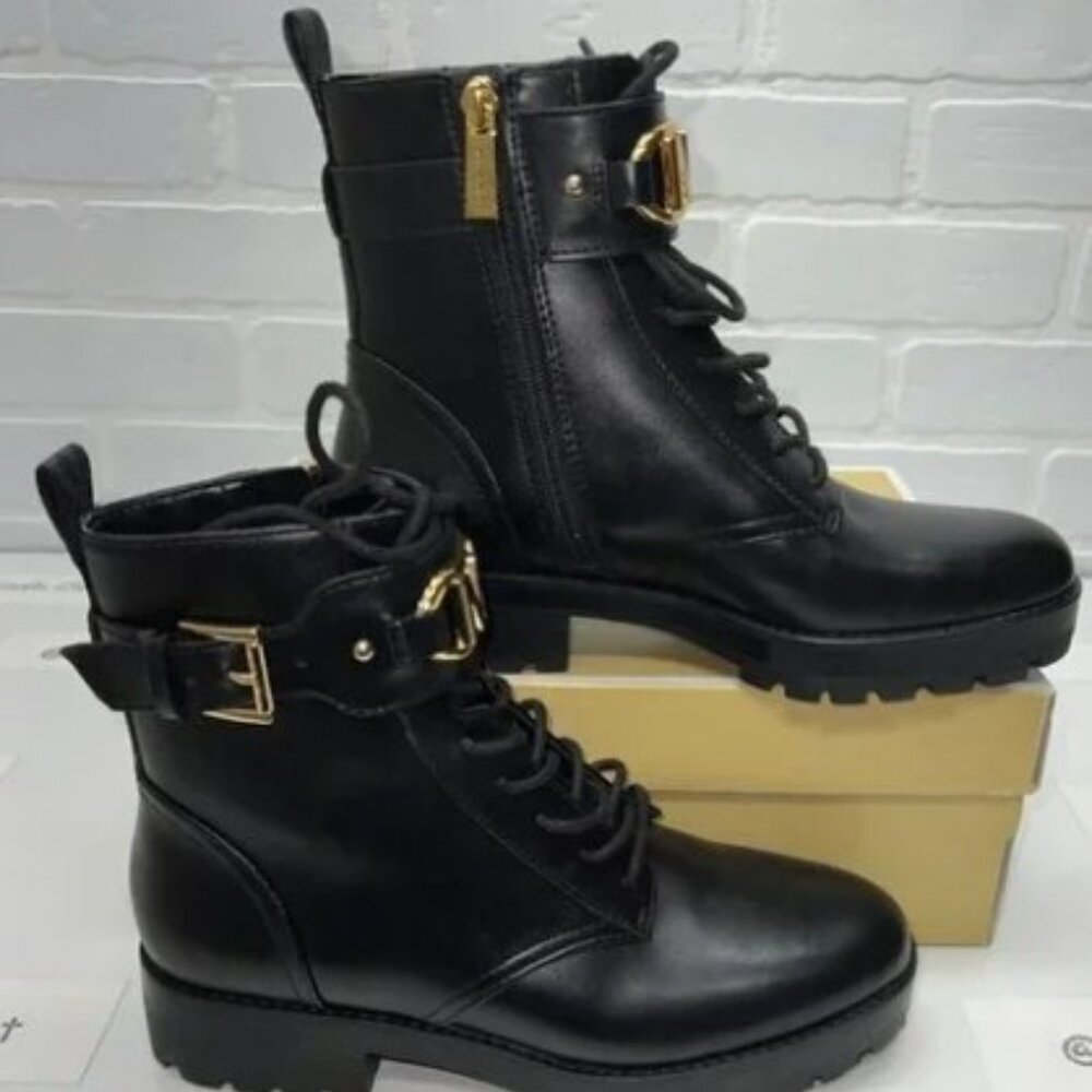 Michael Kors Kincaid Leather Zip Combat Boot - size 6M - NEW - Picture 16 of 16